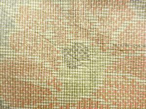 アンティーク　流水に花模様織り出し本場大島紬着物